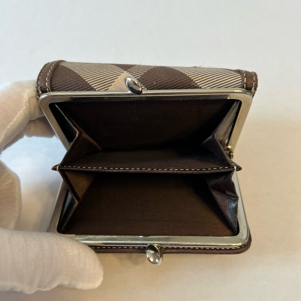 Burberry Blue Label Plaid KISSLOCK Wallet - Picture 10 of 14